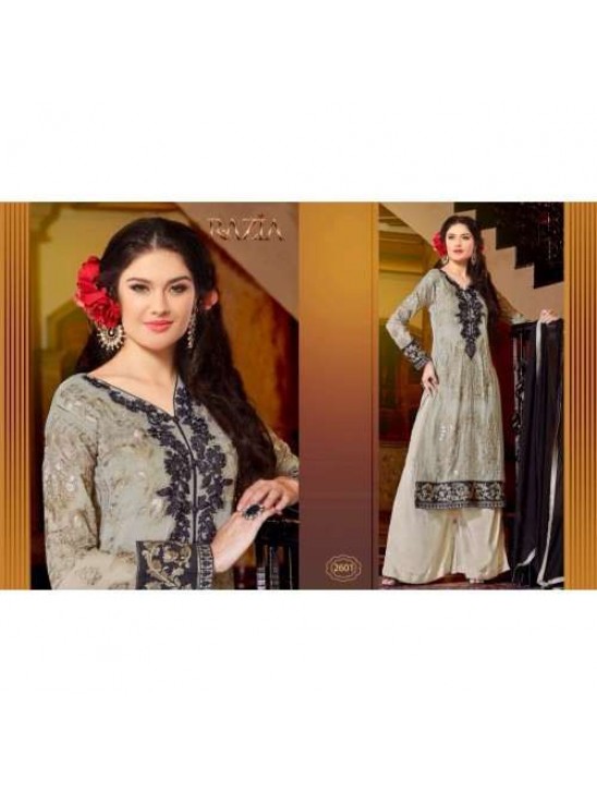 Z2601 GREY MARIA B STYLE PAKISTANI SUIT