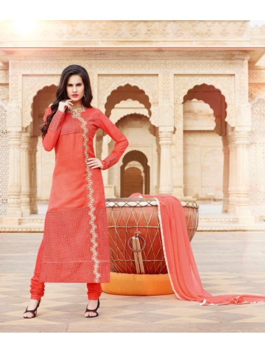 ORANGE NAZIA RSF DESIGNER PARTY WEAR SALWAR KAMEEZ SUIT