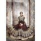 KJ01 DARK BROWN KAJOL EMBROIDERED ANARKALI SUIT