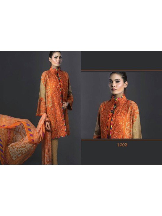 Orange Pakistani Designer Georgette Salwar Suit
