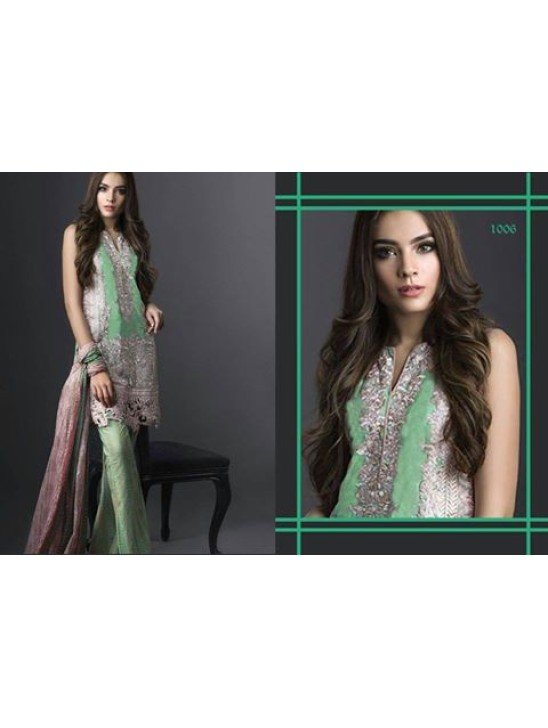 Green Pakistani Designer Georgette Suit