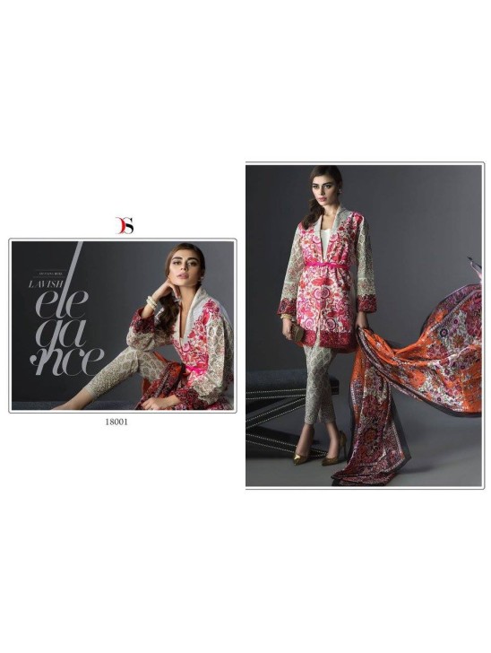 ZDS18001 DEEPSY ASSENT DESIGNER CAMBRIC COTTON SUIT