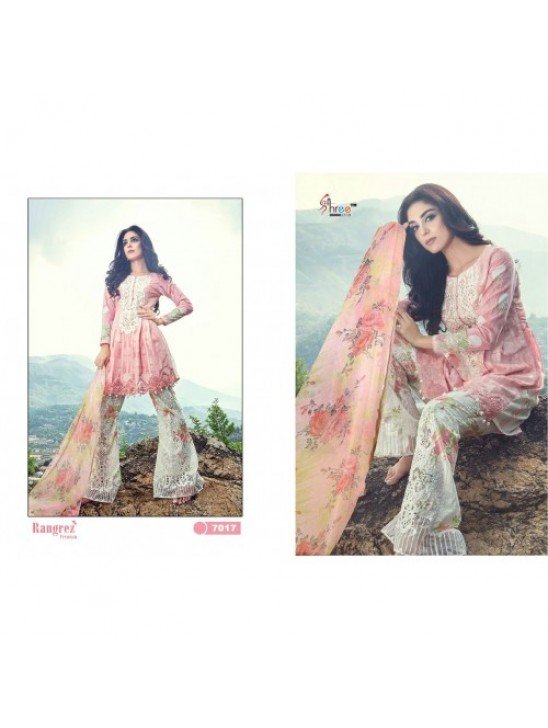 PINK AND WHITE RANGREZ MARIA B SALWAR SUIT