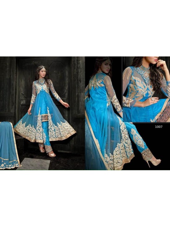 Princess Simayaa 1007 Blue Wedding Wear Anarkali Dress