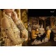 S45 GOLD AND BLACK BLOSSOM SYBELLA DESIGNER PALAZZO SUIT