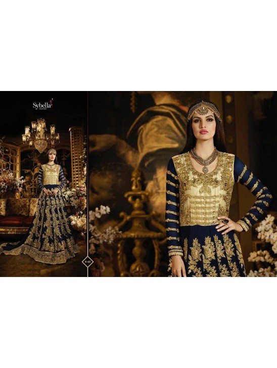 S42 BLUE BLOSSOM SYBELLA DESIGNER LEHENGA DRESS