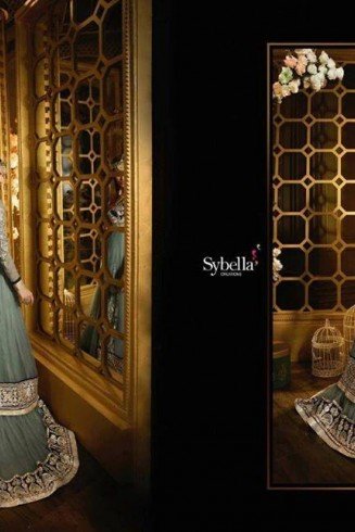 S44 GREY BLOSSOM SYBELLA DESIGNER LEHENGA DRESS