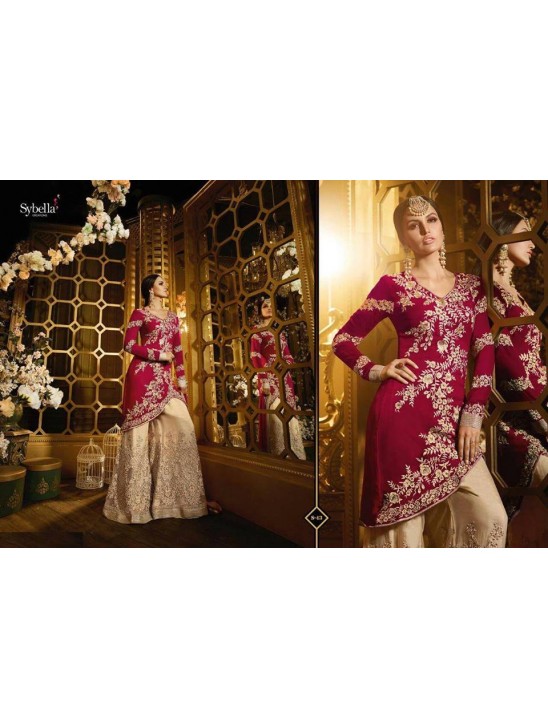 S43 RED AND BEIGE BLOSSOM SYBELLA DESIGNER DRESS