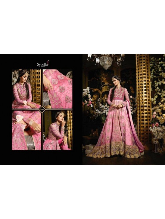 S47 PINK BLOSSOM SYBELLA DESIGNER LEHENGA DRESS