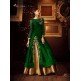 Gold Green Silk Top Wedding Lengha Dress Suit