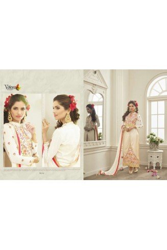 Pari Indian Anarkali Cream Designer Gown 