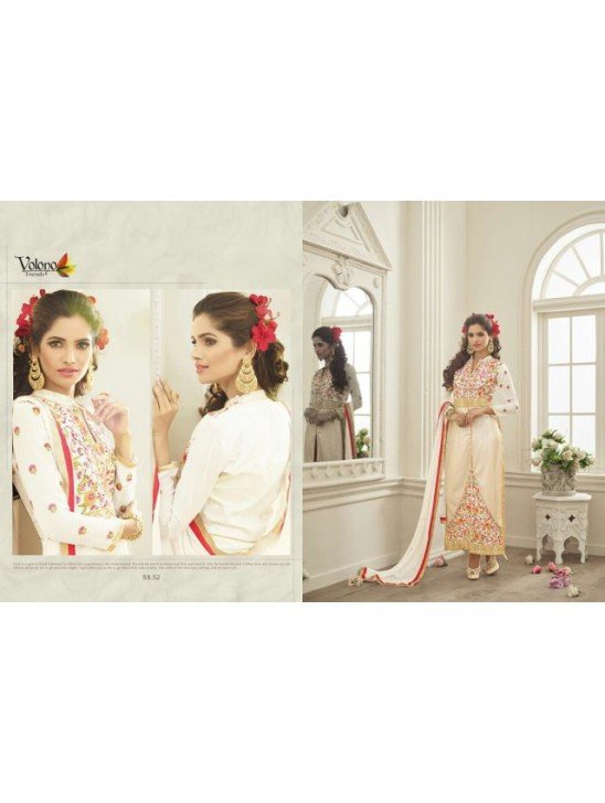 Pari Indian Anarkali Cream Designer Gown