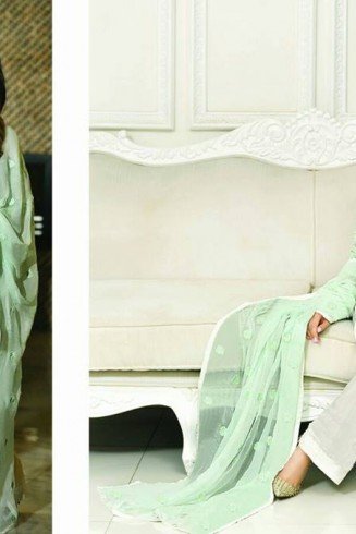 Green Zarqash Style Pakistani Designer Salwar Suit