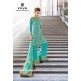 Turquoise Indowestern Gown Ethnic Wedding Dress