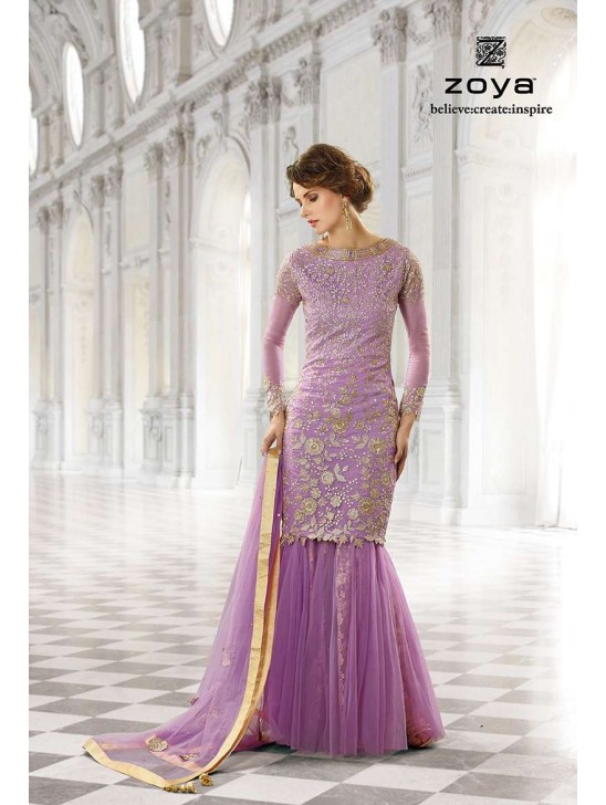 Purple Indian Lehenga Ethnic Wedding Dress