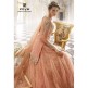 Peach Indian Net Dress Designer Wedding Lehenga/Palazzo