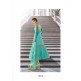 Turquoise Indowestern Gown Ethnic Wedding Dress