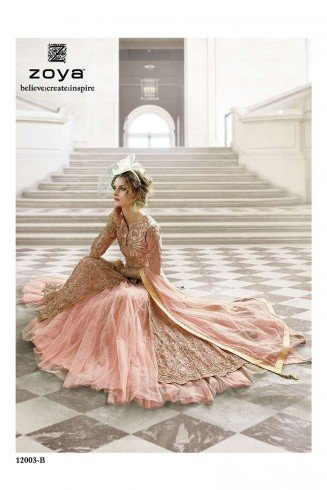 Rose Pink Party Gown Indian Designer Wedding Dress
