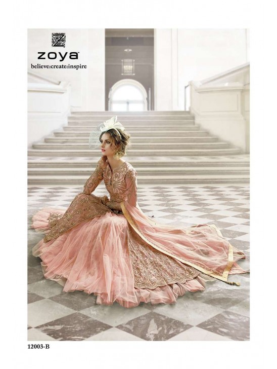 Rose Pink Party Gown Indian Designer Wedding Dress