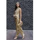 Golden Bridal Lehenga Indian Traditional Wedding Dress